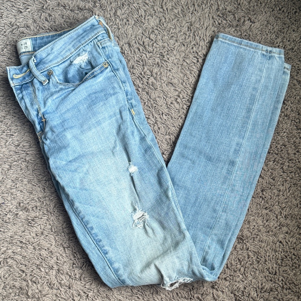 Abercrombie & Fitch Light Blue Straight Leg Jeans
